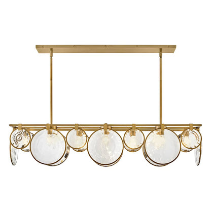 Fredrick Ramond Nala 8 Light 50" Wide Crystal Linear Chandelier