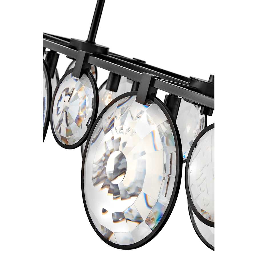 Fredrick Ramond Nala 8 Light 50" Wide Crystal Linear Chandelier