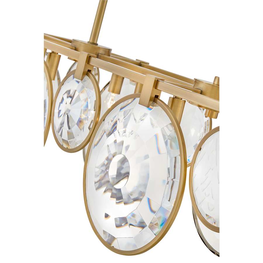 Fredrick Ramond Nala 8 Light 50" Wide Crystal Linear Chandelier