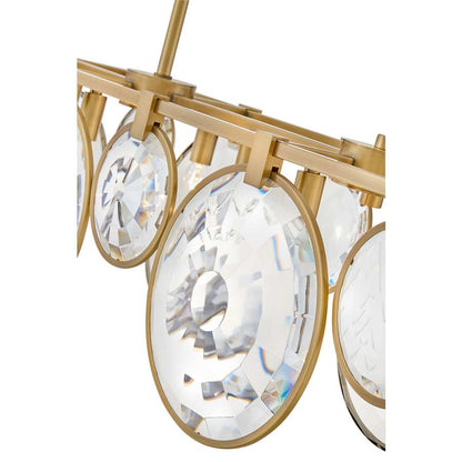 Fredrick Ramond Nala 8 Light 50" Wide Crystal Linear Chandelier