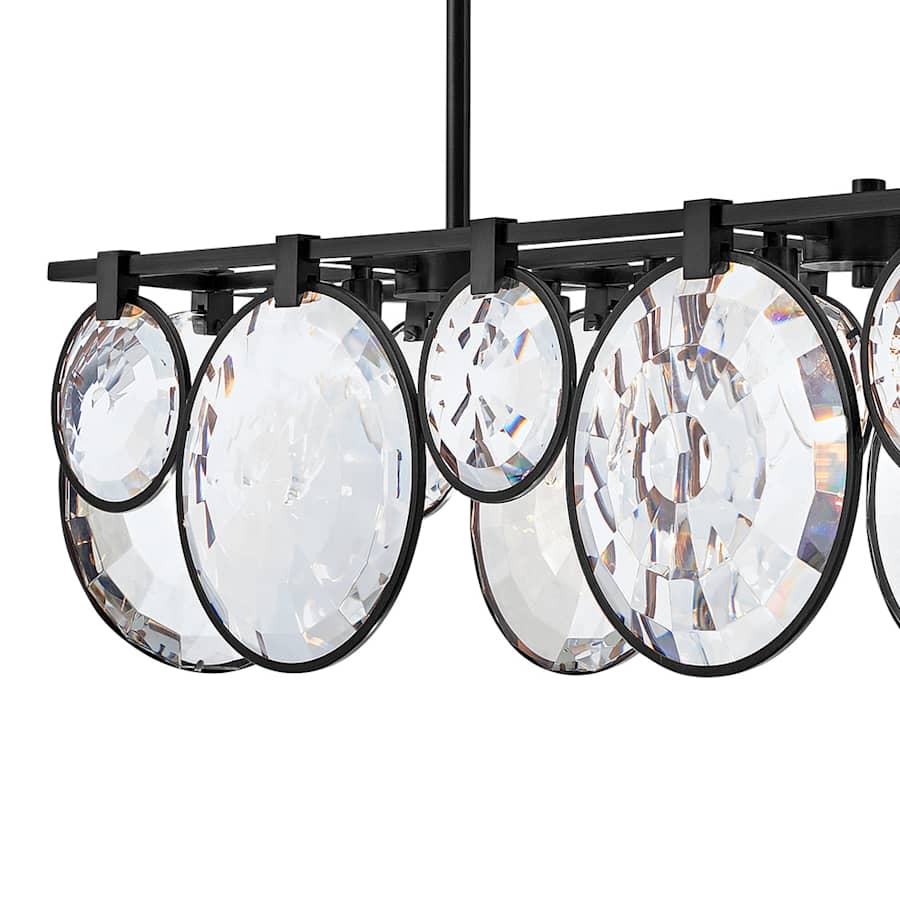 Fredrick Ramond Nala 8 Light 50" Wide Crystal Linear Chandelier