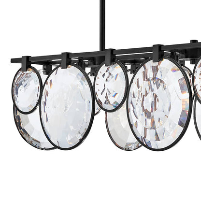 Fredrick Ramond Nala 8 Light 50" Wide Crystal Linear Chandelier