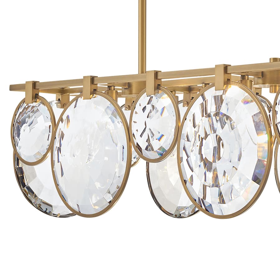 Fredrick Ramond Nala 8 Light 50" Wide Crystal Linear Chandelier
