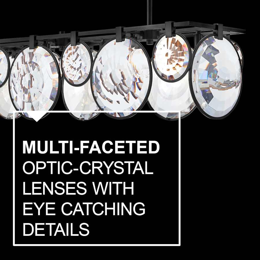 Fredrick Ramond Nala 8 Light 50" Wide Crystal Linear Chandelier