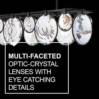 Fredrick Ramond Nala 8 Light 50" Wide Crystal Linear Chandelier