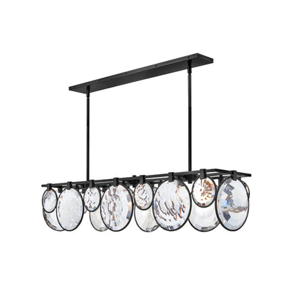 Fredrick Ramond Nala 8 Light 50" Wide Crystal Linear Chandelier