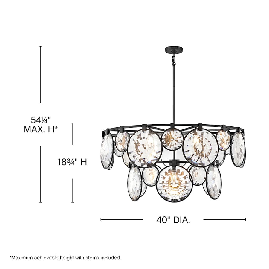 Fredrick Ramond Nala 15 Light 40" Wide Crystal Waterfall Chandelier