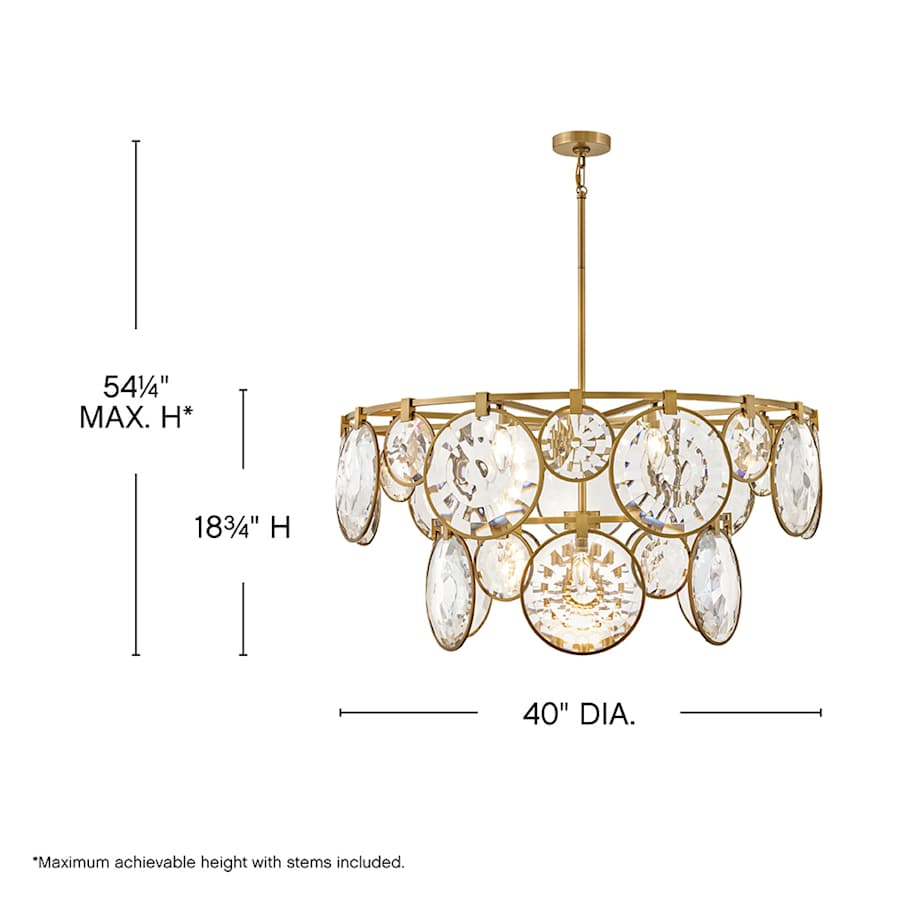 Fredrick Ramond Nala 15 Light 40" Wide Crystal Waterfall Chandelier