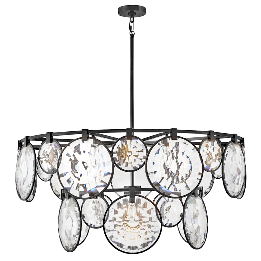 Fredrick Ramond Nala 15 Light 40" Wide Crystal Waterfall Chandelier