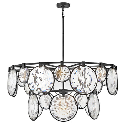 Fredrick Ramond Nala 15 Light 40" Wide Crystal Waterfall Chandelier
