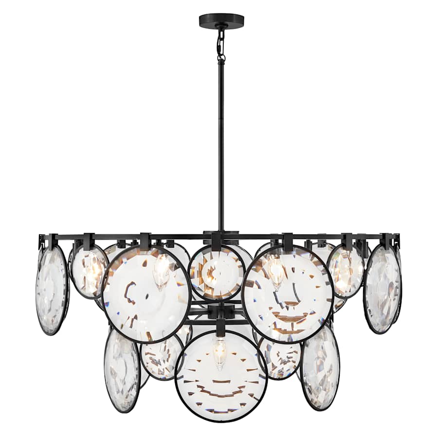 Fredrick Ramond Nala 15 Light 40" Wide Crystal Waterfall Chandelier
