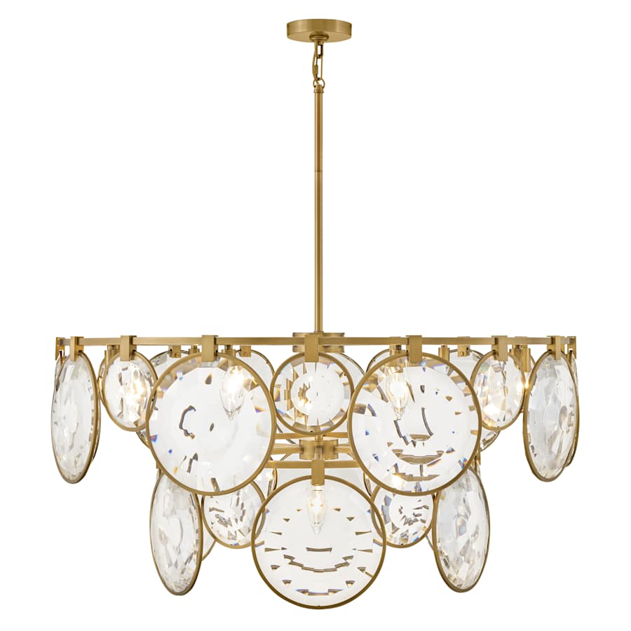 Fredrick Ramond Nala 15 Light 40" Wide Crystal Waterfall Chandelier