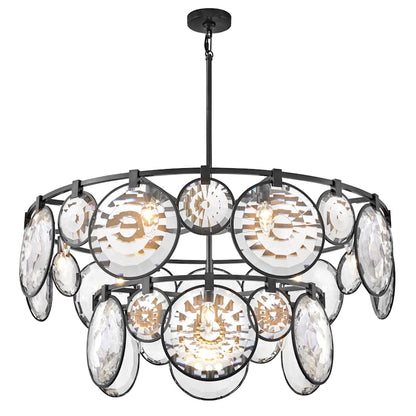 Fredrick Ramond Nala 15 Light 40" Wide Crystal Waterfall Chandelier