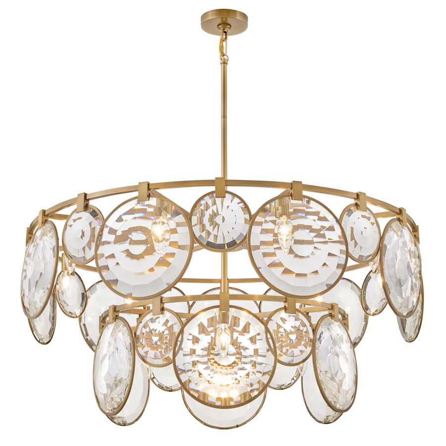 Fredrick Ramond Nala 15 Light 40" Wide Crystal Waterfall Chandelier