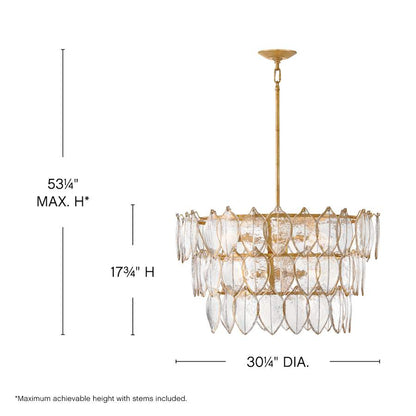 Fredrick Ramond Amira 8 Light 30" Wide Pendant