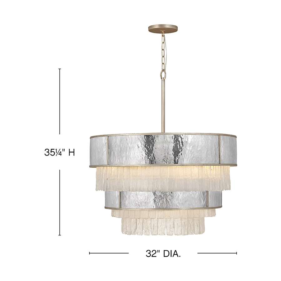 Fredrick Ramond Reverie 12 Light 32" Wide Waterfall Drum Chandelier