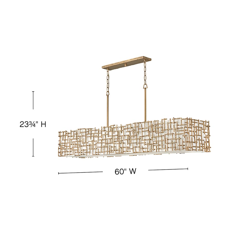 Fredrick Ramond Farrah 10 Light 60" Wide Linear Chandelier