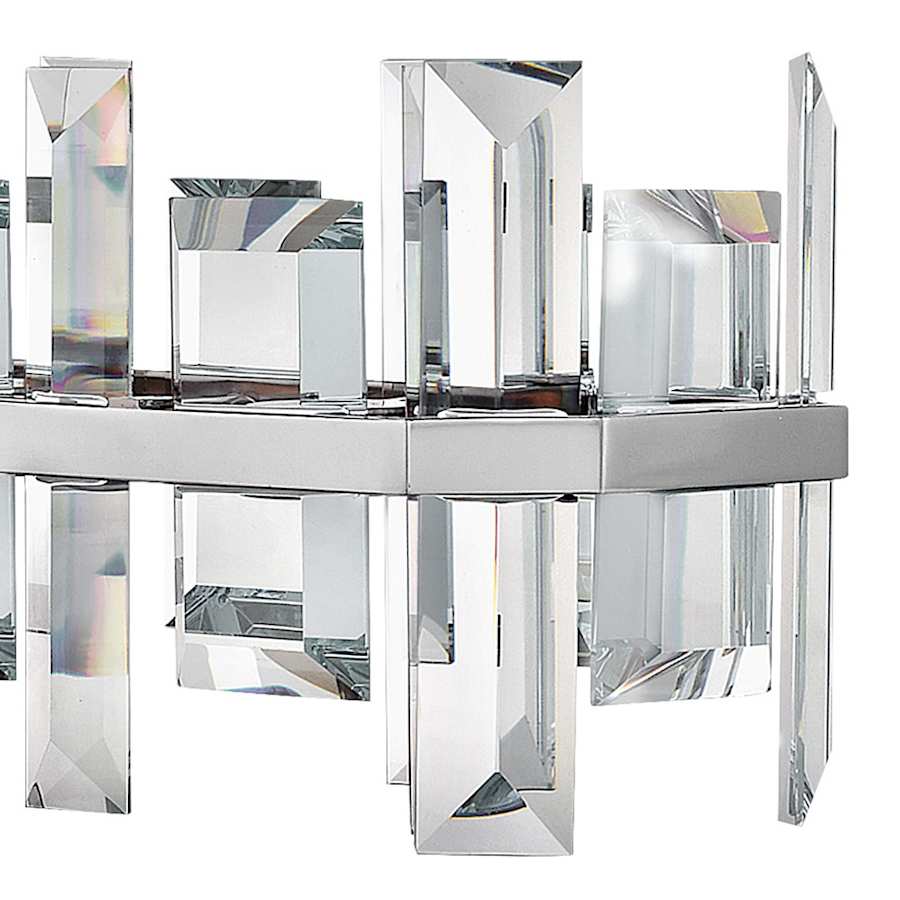 Fredrick Ramond Odette 8 Light 42" Wide Linear Chandelierwith Emerald Cut Crystal Panels