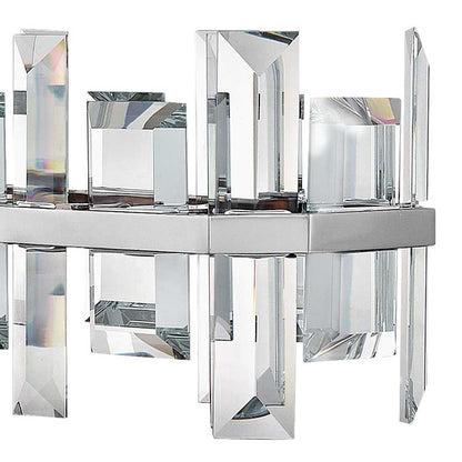 Fredrick Ramond Odette 8 Light 42" Wide Linear Chandelierwith Emerald Cut Crystal Panels