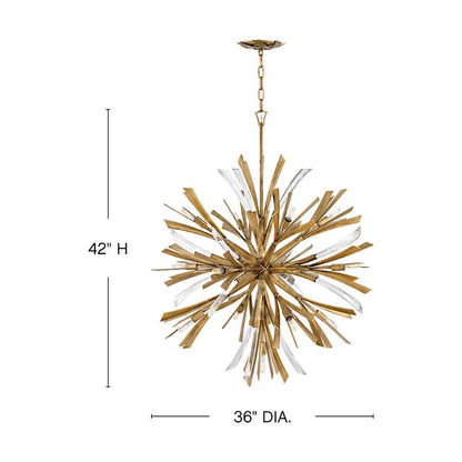 Fredrick Ramond Vida 13 Light 42" High Abstract Chandelier