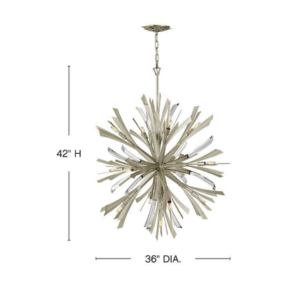 Fredrick Ramond Vida 13 Light 42" High Abstract Chandelier