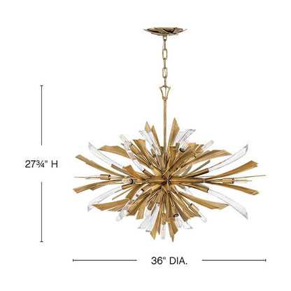 Fredrick Ramond Vida 13 Light 36" Wide Abstract Chandelier