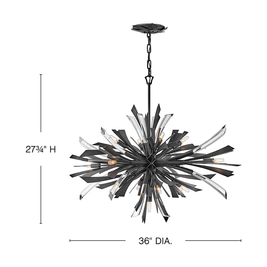 Fredrick Ramond Vida 13 Light 36" Wide Abstract Chandelier