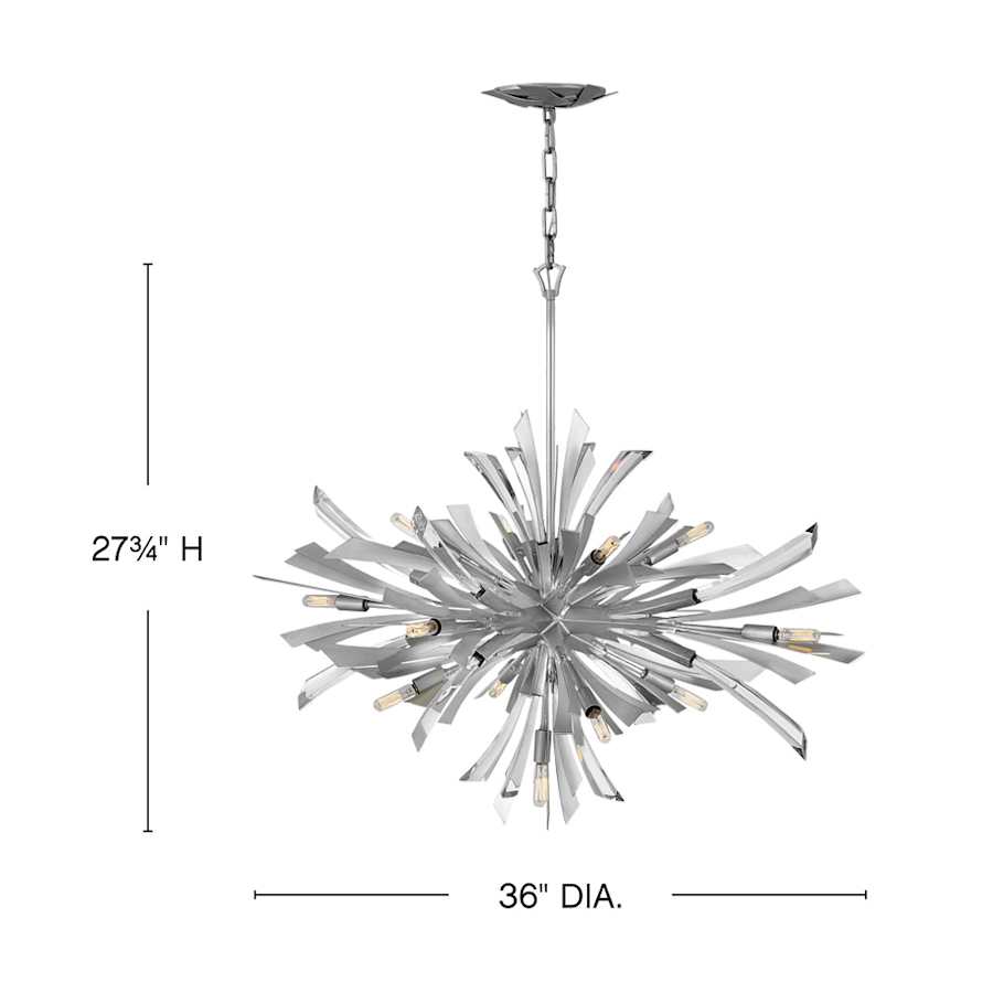 Fredrick Ramond Vida 13 Light 36" Wide Abstract Chandelier