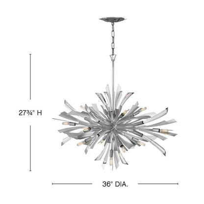 Fredrick Ramond Vida 13 Light 36" Wide Abstract Chandelier