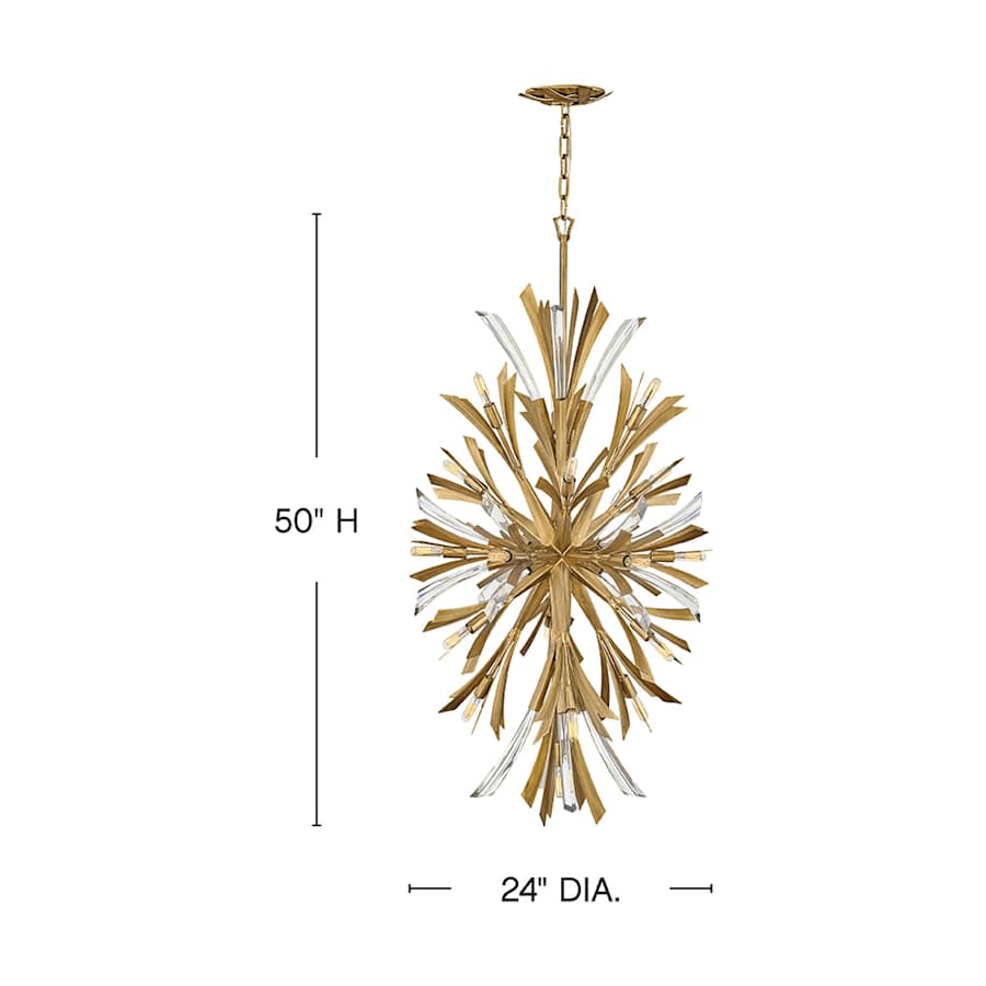 Fredrick Ramond Vida 19 Light 24" Wide Crystal Abstract Chandelier