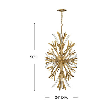 Fredrick Ramond Vida 19 Light 24" Wide Crystal Abstract Chandelier