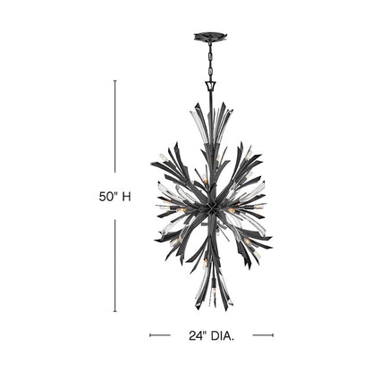 Fredrick Ramond Vida 19 Light 24" Wide Crystal Abstract Chandelier