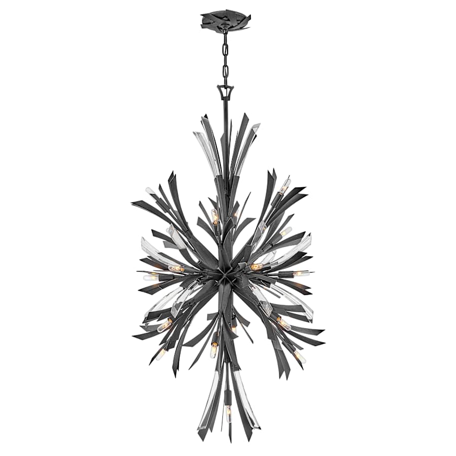 Fredrick Ramond Vida 19 Light 24" Wide Crystal Abstract Chandelier