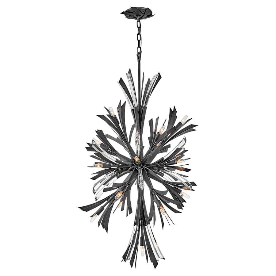 Fredrick Ramond Vida 19 Light 24" Wide Crystal Abstract Chandelier