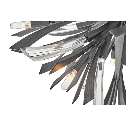 Fredrick Ramond Vida 19 Light 24" Wide Crystal Abstract Chandelier