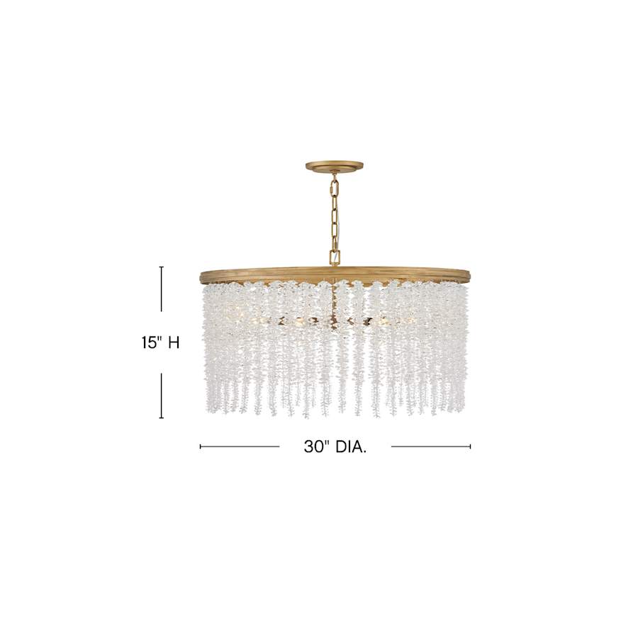 Fredrick Ramond Rubina 6 Light 30" Wide Crystal Drum Chandelier