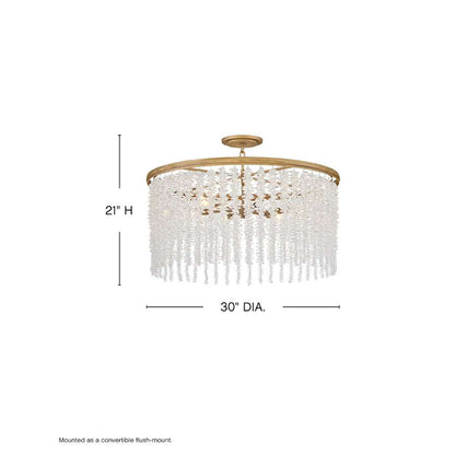 Fredrick Ramond Rubina 6 Light 30" Wide Crystal Drum Chandelier