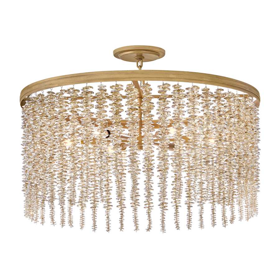 Fredrick Ramond Rubina 6 Light 30" Wide Crystal Drum Chandelier