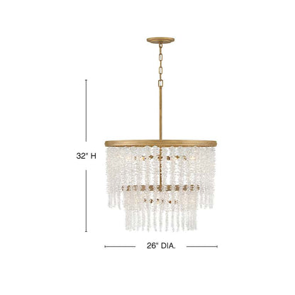 Fredrick Ramond Rubina 10 Light 26" Wide Crystal Waterfall Chandelier