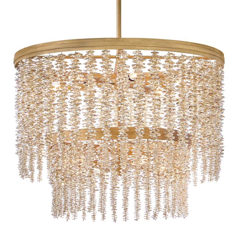 Fredrick Ramond Rubina 10 Light 26" Wide Crystal Waterfall Chandelier