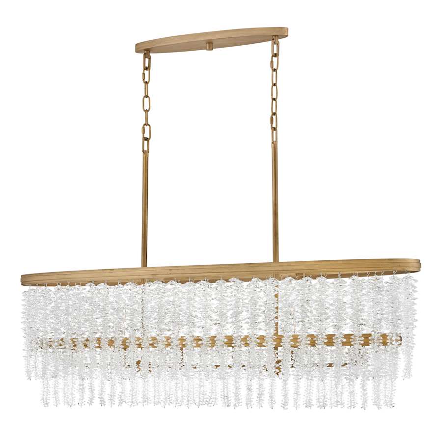 Fredrick Ramond Rubina 6 Light 48" Wide Crystal Linear Chandelier