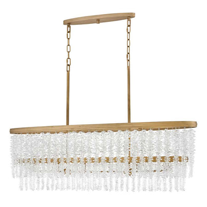Fredrick Ramond Rubina 6 Light 48" Wide Crystal Linear Chandelier