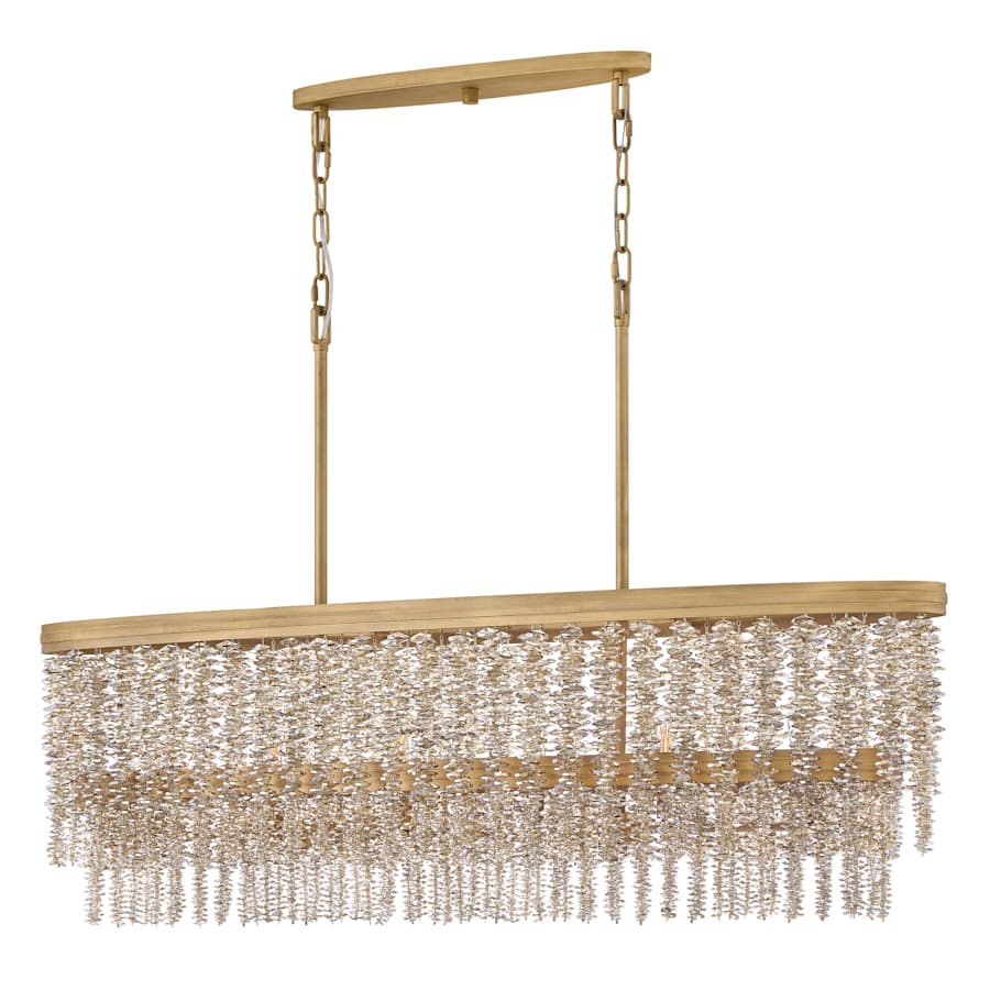 Fredrick Ramond Rubina 6 Light 48" Wide Crystal Linear Chandelier