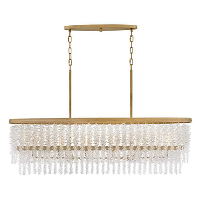 Fredrick Ramond Rubina 6 Light 48" Wide Crystal Linear Chandelier