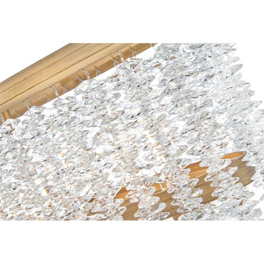 Fredrick Ramond Rubina 6 Light 48" Wide Crystal Linear Chandelier
