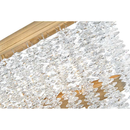 Fredrick Ramond Rubina 6 Light 48" Wide Crystal Linear Chandelier