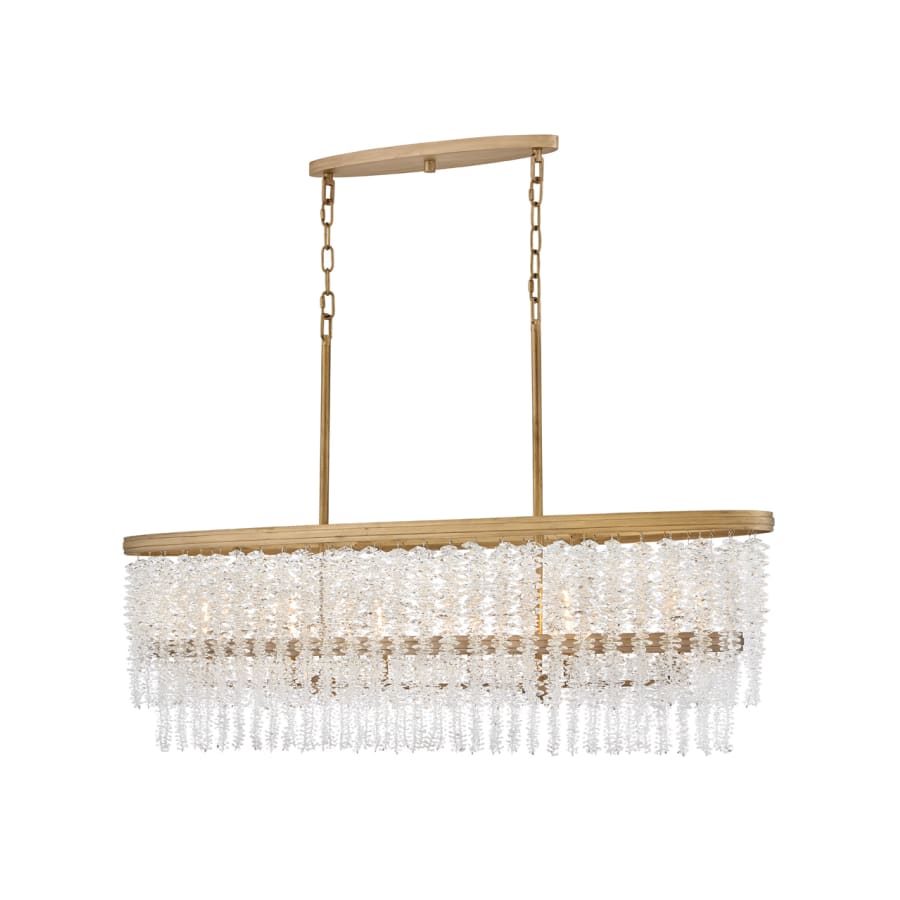 Fredrick Ramond Rubina 6 Light 48" Wide Crystal Linear Chandelier