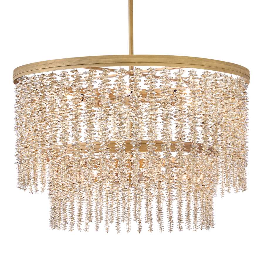 Fredrick Ramond Rubina 12 Light 30" Wide Crystal Waterfall Chandelier