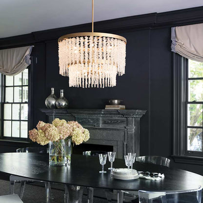 Fredrick Ramond Rubina 12 Light 30" Wide Crystal Waterfall Chandelier