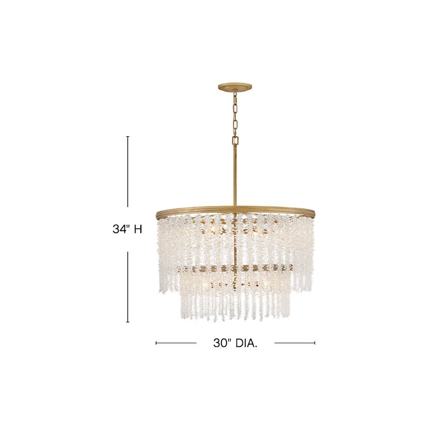 Fredrick Ramond Rubina 12 Light 30" Wide Crystal Waterfall Chandelier